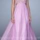 Lavender La Femme 20898 Beaded Lace Top Prom Dresses