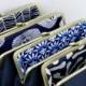 Solid Navy Bridesmaids Clutches with Various Linings / Design your Own Clutches for your Wedding Party / Wedding Gift - Set of 8