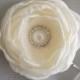 Cream Ivory Beige flower in handmade Bridal Bridesmaids accessory Hair Shoe Clip Dress Sash Brooch Flower girls Bobby Pin Weddings Pearl