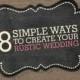 8 Simple Ways To Create Your Own Rustic Wedding Details (Infographic)