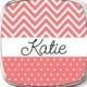 Personalized Compact Mirror - Coral Personalized Purse Mirror - Personalized Bridesmaids Gifts
