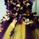 Flower Girl Dress, Tutu Dress, Photo Prop, in Purple and Yellow, Flower Top, Tutu Dress