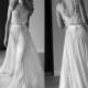 Lihi Hod 2015 Summer Lace Two Pieces Beach Wedding Dresses High Neck Backless Beaded Bohemian Wedding Gowns With Sleeves Custom FY487 Online with $129.06/Piece on Hjklp88's Store 