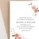 Blush and Peach Blossoms Save The Date, Blush Pink and Fuchsia, Bridal Shower, Wedding Invitation