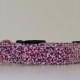 Pink Purple Abstract Dot Dog Collar Wedding Accessories Made to Order