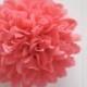Island pink tissue paper pom .. party decor / wedding decoration