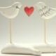 Bride and Groom Love Bird Wedding Cake Topper, Love Bird Cake Topper, His and Her Wedding Cake Keepsake
