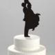 Wedding Cake Topper Silhouette Groom Lifting his Bride, Acrylic Cake Topper [CT18]
