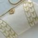 Vintage Beaded Wedding Clutch Purse Handbag - Beaded Enamel Detail and Chain Handle - 1950s Hand Made in Belgium