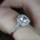 Forever Brilliant Moissanite Diamond Halo Engagement Ring Cushion 2 Double 1.1ct 6mm 14k 18k White Yellow Rose Gold-Platinum-Custom-Wedding