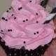 Standard Fake Hot Pink And Black Polka Dot Cupcake Sprinkles Striped Straws Party Decor, Photo Holder, Photo Props, Toppers Girls Room Decor