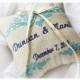 Personalized Ring bearer pillow , Linen personalized ring pillow , wedding ring pillow, Custom embroidered ring pillow (R10)