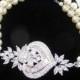 Bridal Bracelet, Crystal Wedding bracelet, Pearl bracelet, Wedding jewelry, Swarovski bracelet, Art Deco bracelet, Vintage style, EMMA