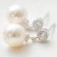 Small Pearl Earrings, Pearl Drop Earrings, Ivory Pearl Earrings, Bridal Jewellery
