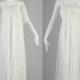 10% OFF Vintage 60s White Wedding Anniversary Honeymoon Lingerie Set Nightgown Peignoir White Double Layer Chiffon Lace