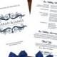 Wedding FAN Program Printable NAVY INSTANT Download Sarah Design diy - Suggested Fonts Included