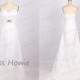 Simple White Lace Wedding Dress/Sweetheart A Line Floor Length Wedding Gown/Court Train Bridal Dress/Beach Wedding Dress DH203