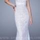 2015 White Long Strapless Lace Prom Dress by La Femme 20440