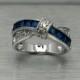CZ Ring, Montana Blue Sapphire Ring, Fashion Ring, Cubic Zirconia Ring, Gemstone Ring. Engagement Ring, September Birthstonem, Sz 5, 6, 7, 9