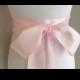 Light Pink Satin Ribbon Sash / Ribbon Sash / Satin Bridal Sash /  bridesmaid Sash /