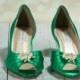 1 3/4 Inch Heel Shoe - Emerald Green Shoe - Emerald Green Wedding Shoe - Emerald Green Wedding - Choose From Over 200 Colors For This Style