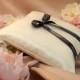 Simple Elegance Ring Bearer Pillow...You Choose Your Colors..Buy One Get One Half Off..shown in ivory/charcoal grey