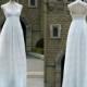 Lace wedding dress,can sleeve wedding dress,ivory/white wedding gowns,bridal dres,handmade chiffon bridal dress