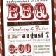 Gingham Poster BBQ Barbeque Engagement Party / Rehearsal Dinner Party Invitation - You Print
