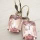 Blush Pink Earrings Estate Style Earrings Bridal Earrings Summer Wedding Jewelry Pink Earrings Bridesmaids Gift Dangle Earrings