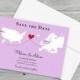 Wedding Save the Date Invitation - Long Distance Home Towns PDF or Printed World Map Wedding Invites
