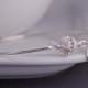 Personalized Pearl Bracelet with Rhinestones, Rhinestone Pearl Bangle Bracelet, Sterling Silver Bridal Jewelry