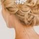 ALEXANDRA Rhinestone Floral Comb Set- bridal comb, veil comb, headpiece, wedding