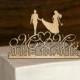 Rustic Wedding Cake Topper - Personalized cake topper - Monogram Cake Topper - Mr and Mrs - Cake Decor - Bride and Groom - deer cake topper