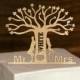 Rustic Wedding Cake Topper, Personalized cake topper, Tree of life wedding cake topper, Monogram Cake Topper, Bride and Groom, mr and mrs