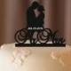 personalize wedding cake topper - bride and groom - silhouette wedding cake topper , cake topper , monogram cake topper - rustic cake topper
