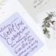 Violet's Hand Lettered Birth Announcements