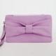 OPENING SALE - Lilacs bow wristelt wedding clutch ,bridesmaid clutch ,casual clutch ,Evening bag ,zipper pouch .make up bag