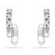 Earrings For Women In White Gold or Sterling Silver, Diamond Earrings, Bridal Jewelry or Anniversary Gift