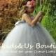 Gray Flower girl Tutu Dress with Grey and Pink Flower - Grey Flower Girl Dress, Custom Colors