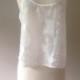 M / Sheer Chiffon Camisole Lingerie / White See Through Cami / Size Medium / FREE Shipping
