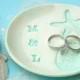 wedding ring dish / rustic wedding ring holder / beach wedding / ring bearer dish / personalized ring bearer holder