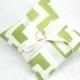 Ring Bearer Pillows,Green 6" Ring Cushions,Destination Wedding, Holiday Wedding Ring Pillows,Wedding Pillow Faux Rings, Ready to Ship Bridal