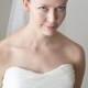 Wedding veil, bridal veil, one tier light ivory wedding veil, cut edge, soft bridal tulle, fingertip length, minimal fullness 55" wide