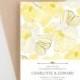 Yellow Floral Watercolor Save The Date, Bridal Shower, Wedding Invitation