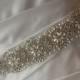 Pearl and Rhinestone Flower Bridal Sash - Wedding Dress Belt