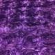 Custom Made Purple Tafetta  Rosette Aisle Runner 25 Feet Long