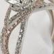 Spiral Band Diamond Engagement Ring