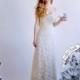 Lace Cotton Guipure Wedding Dress Sweetheart A-line And Floor Length "Evangeline" Wedding Dress