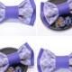 Embroidered lilac purple groom's groomsmen bowtie Well to coordinate with Bridesmaid Dresses in Tahiti Orchid Grape Regency Wedding Groom