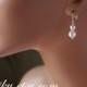 Wedding Jewelry Earrings , Double pearls earrings - Sterling Silver , Bridal Earrings, Bridal jewelry , dainty earrings, delicate simple